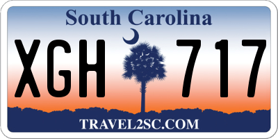 SC license plate XGH717