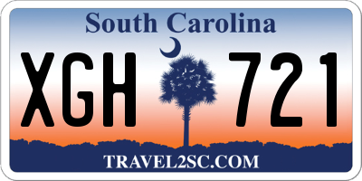 SC license plate XGH721