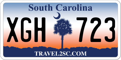 SC license plate XGH723