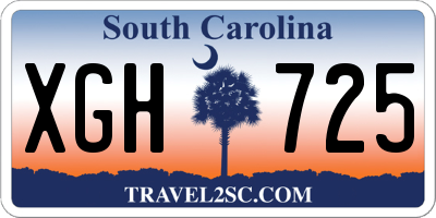 SC license plate XGH725