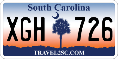 SC license plate XGH726