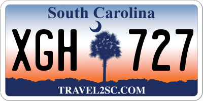 SC license plate XGH727