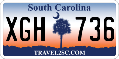 SC license plate XGH736