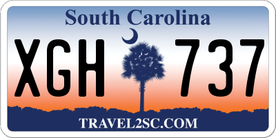 SC license plate XGH737