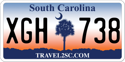 SC license plate XGH738