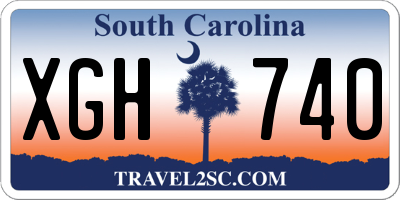 SC license plate XGH740