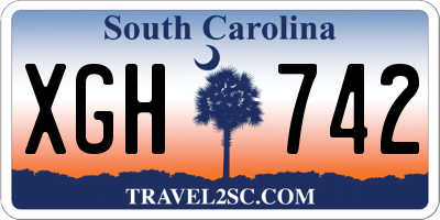 SC license plate XGH742