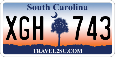 SC license plate XGH743