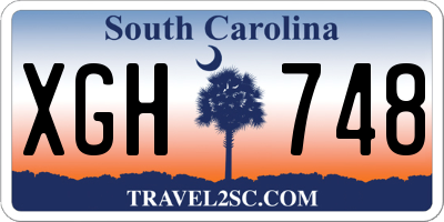 SC license plate XGH748