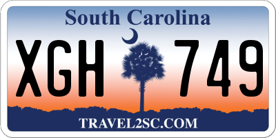 SC license plate XGH749