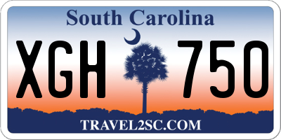 SC license plate XGH750
