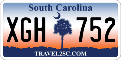 SC license plate XGH752