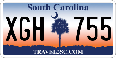 SC license plate XGH755