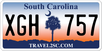 SC license plate XGH757