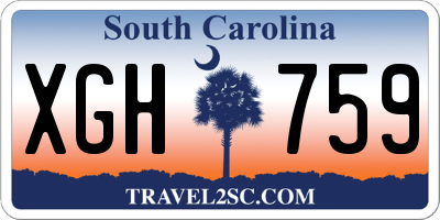 SC license plate XGH759