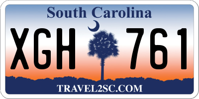 SC license plate XGH761