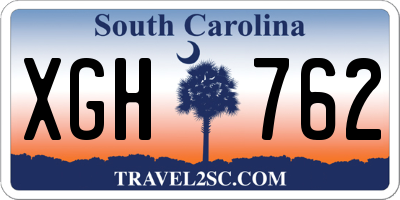 SC license plate XGH762