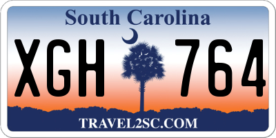 SC license plate XGH764