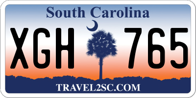 SC license plate XGH765