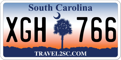 SC license plate XGH766