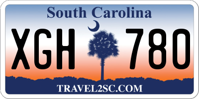 SC license plate XGH780