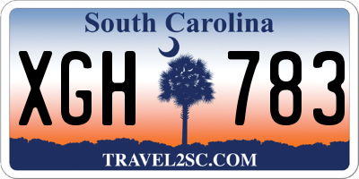 SC license plate XGH783