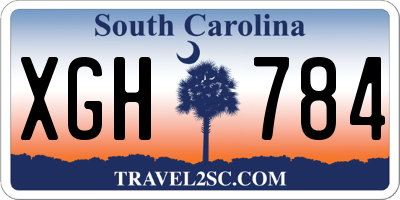 SC license plate XGH784