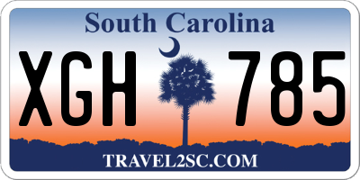 SC license plate XGH785