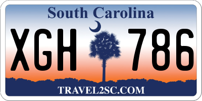 SC license plate XGH786