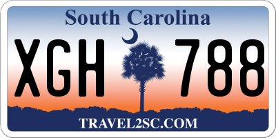 SC license plate XGH788