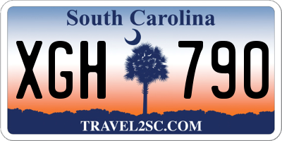 SC license plate XGH790