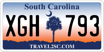 SC license plate XGH793