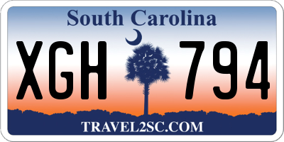 SC license plate XGH794