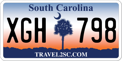 SC license plate XGH798