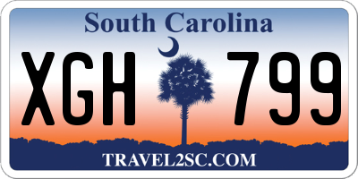 SC license plate XGH799