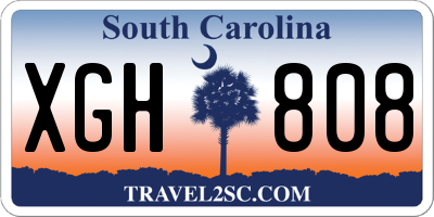 SC license plate XGH808