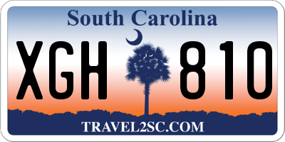 SC license plate XGH810
