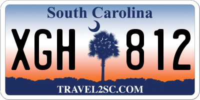 SC license plate XGH812