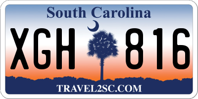 SC license plate XGH816