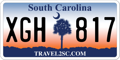 SC license plate XGH817