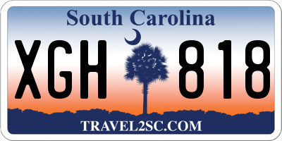 SC license plate XGH818