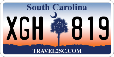 SC license plate XGH819
