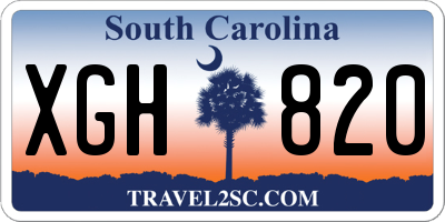 SC license plate XGH820