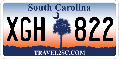 SC license plate XGH822