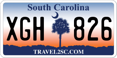 SC license plate XGH826