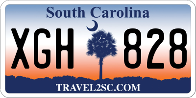 SC license plate XGH828