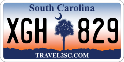 SC license plate XGH829