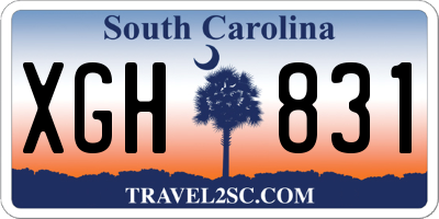 SC license plate XGH831