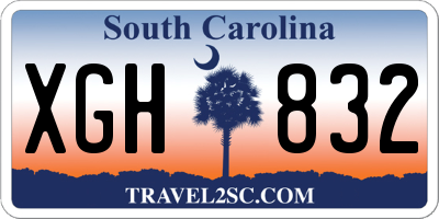 SC license plate XGH832