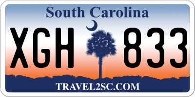 SC license plate XGH833